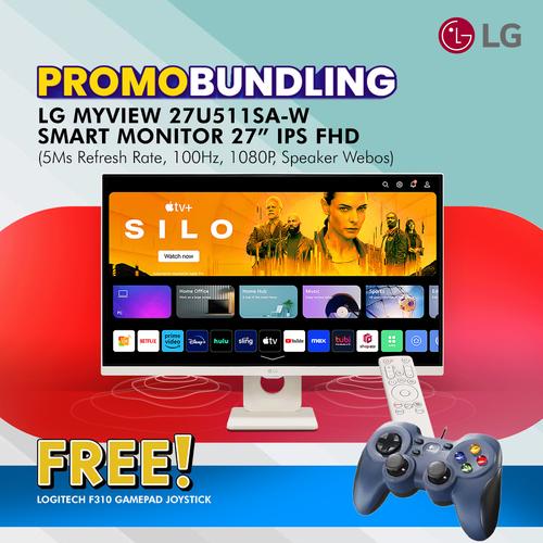 Promo [PROMO BUNDLING] LG MYVIEW SMART MONITOR 27 INCH 27U511SA-W IPS ...