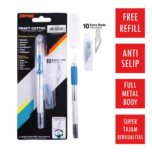 Promo (1 Set) Craft Pen Cutter Knife JOYKO CU-502 Metal Bonus Refill 10  Blade Setara SDi di Jakraft Indonesia Tokopedia