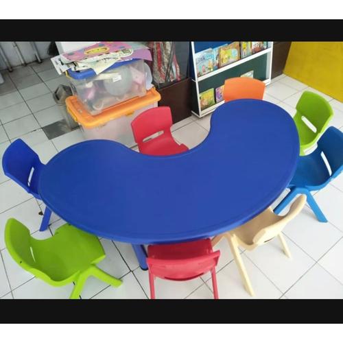 Jual PREMIUM TEBAL MEJA PAUD TK ANAK PERSEGI BULAN LONJONG WARNA WARNI ...