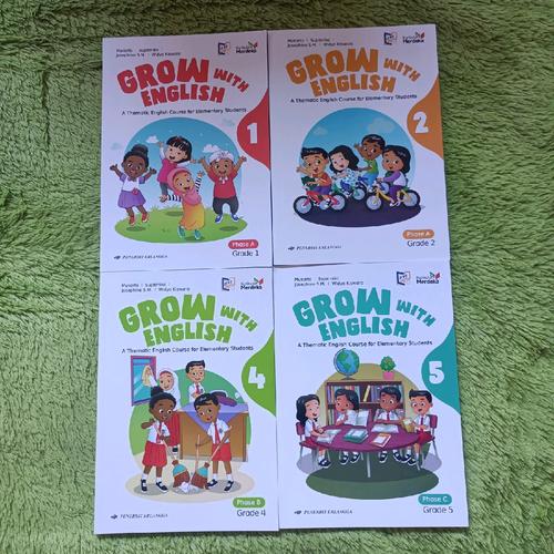 Jual ORIGINAL BUKU GROW WITH ENGLISH KELAS 1 2 4 5 SD KURIKULUM MERDEKA ...