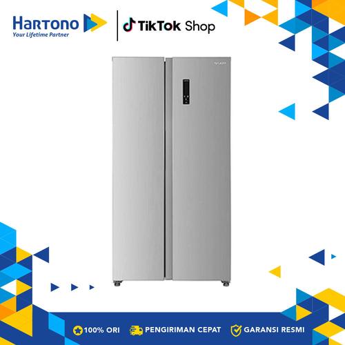 Gambar Sharp Kulkas Side By Side Refrigerator SJIS50MASL dari MyHartono undefined Tokopedia