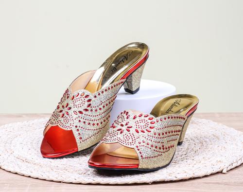 Promo Sendal Wanita Payet Heels 5cm/Sandal Pesta Kekinian High