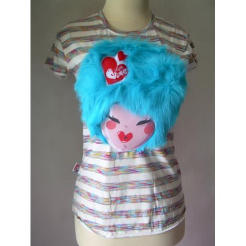 Foto Produk T'shirt muka bulu biru dari Opium Babe ^