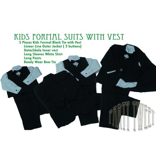 Foto Produk Tweetzie Clothing - Kids Formal Suits with Vest dari Upcoming Party Tweet