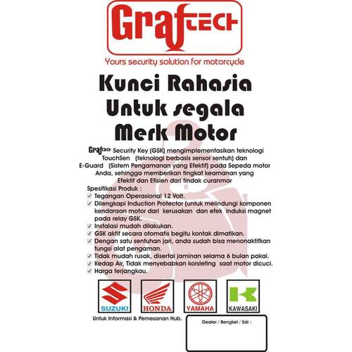 Gambar Kunci Rahasia Dengan Sensor Sentuh Ganda Untuk Semua Jenis Motor dari Enakans Moto Shop Jakarta Timur Tokopedia
