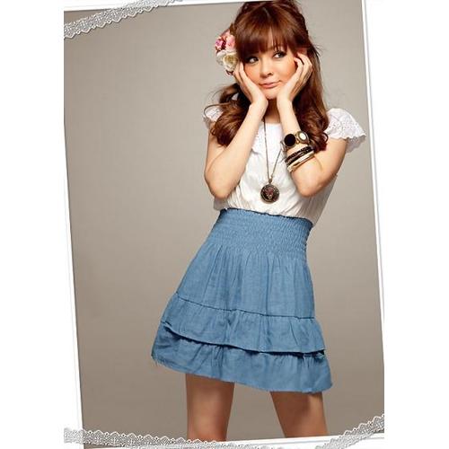 Foto Produk cute dress white & blue dari Yupi
