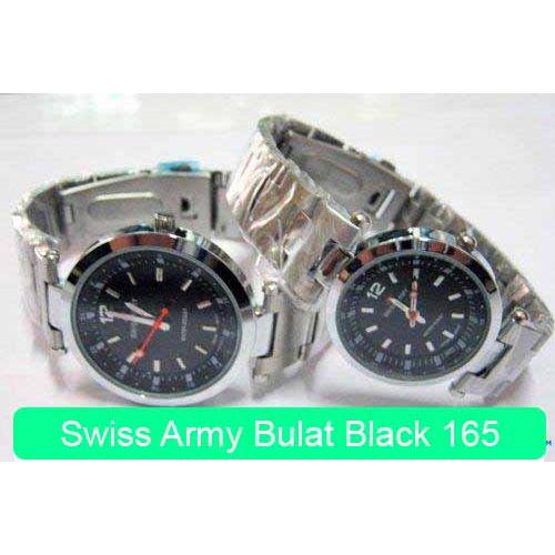 Foto Produk Swiss Army Bulat Black dari Fortuna Grosir Arloji