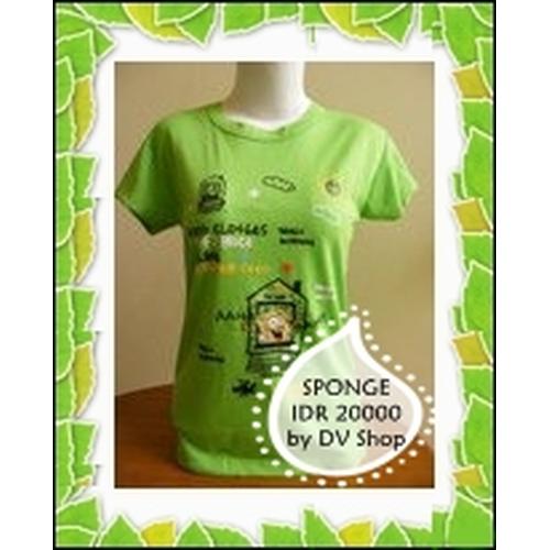Gambar T-Shirt Girls (Green) dari Batik Moo Koo Kota Semarang Tokopedia