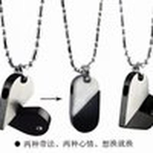 Gambar Kalung Couple SilverBlack BarLove dari KLIKHADIAH   Jakarta Utara Tokopedia