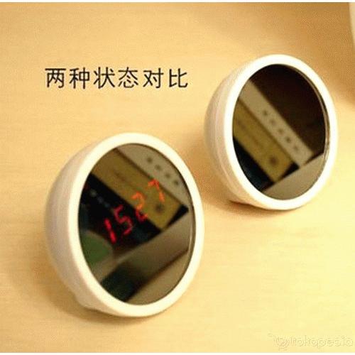 Foto Produk Cute LED Mirror Clock - Alarm Sekaligus Cermin dari Jual Barang Unik