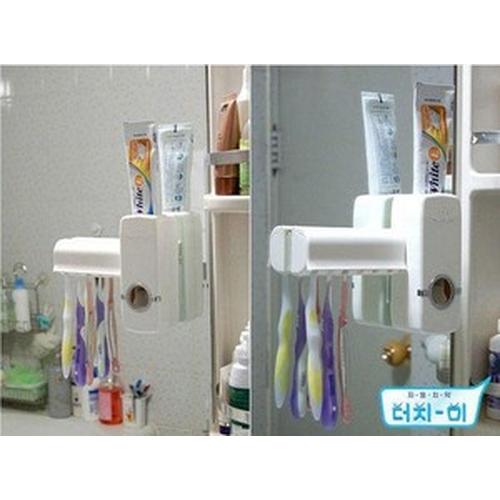 Foto Produk New Toothpaste Dispenser & Brush Set WHITE dari GizelShop