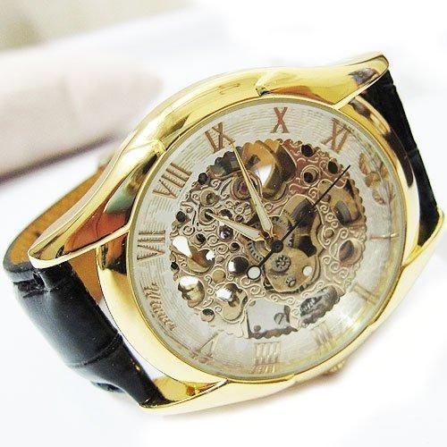Foto Produk Gold-Tone-Skeleton-Mechanical-Men-s-Ladies-Watch-70S-80S- dari Wagoneer.Tokopedia.Com