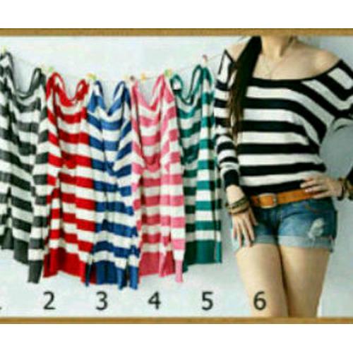 Foto Produk sabrina salur sweater bahan rajut dari PrincessBoutique