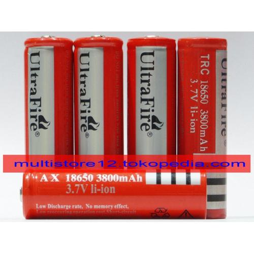 Gambar Ultrafire 18650 3800maH 3.7V Rechargeable Lithium Protected Battery dari Multi Store 12 Jakarta Barat Tokopedia