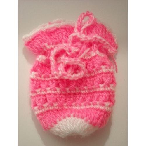 Foto Produk Kantong Rajutan Pink-White dari Ansalina Handmade