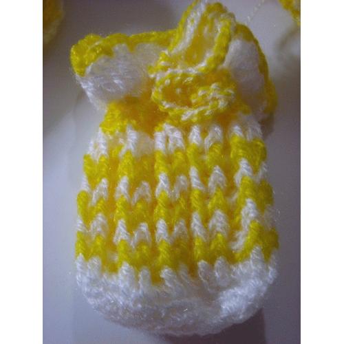 Foto Produk Kantong Rajutan Yellow-White dari Ansalina Handmade