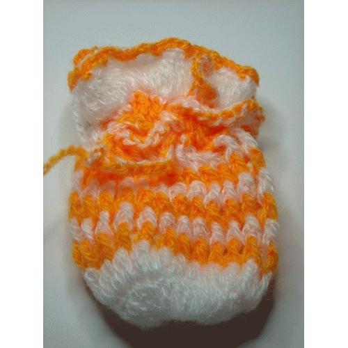 Foto Produk Kantong Rajutan Orange-White dari Ansalina Handmade