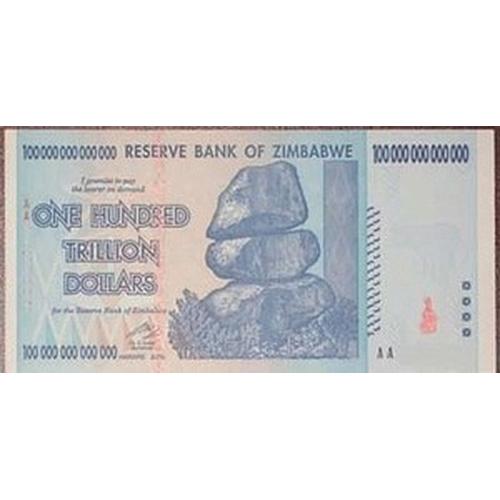 Foto Produk 100 Triliun Zimbabwe UNC dari Uang kuno