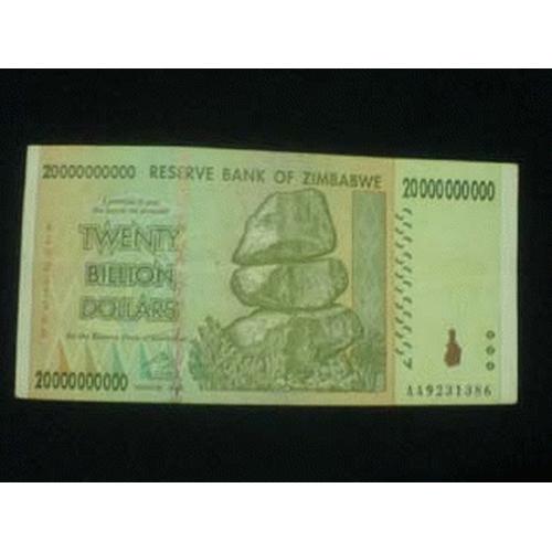 Foto Produk 20 Milyar Zimbabwe VG-VF dari Uang kuno