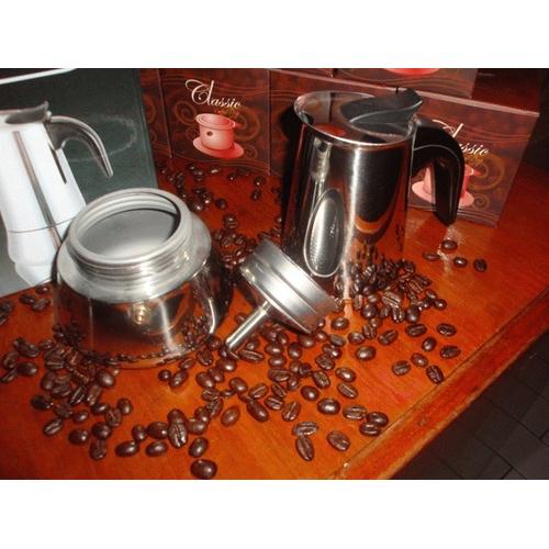 Foto Produk Moka Pot (Moka Express) 4 Cup STAINLESS dari D' ESPRESSO