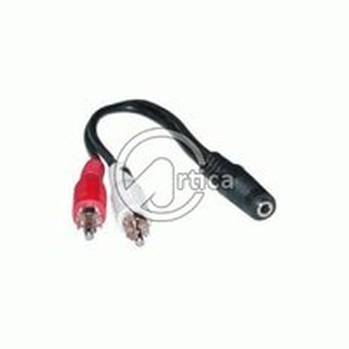 Gambar Kabel Audio 3.5mm (F) to RCA 2 (M) 25cm dari Artica Computer Jakarta Pusat Tokopedia