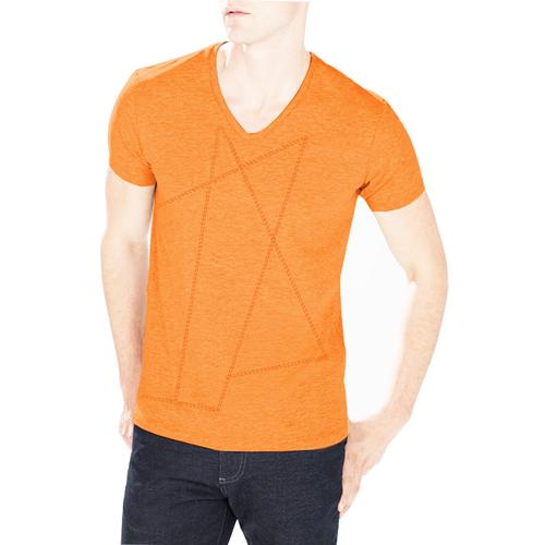 Jual T-W Men T-Shirt Orange with Star 