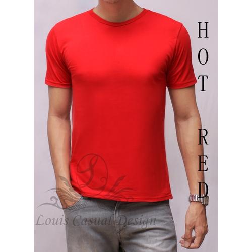 Jual Baju Kaos Polos Oneck MERAH CABE 