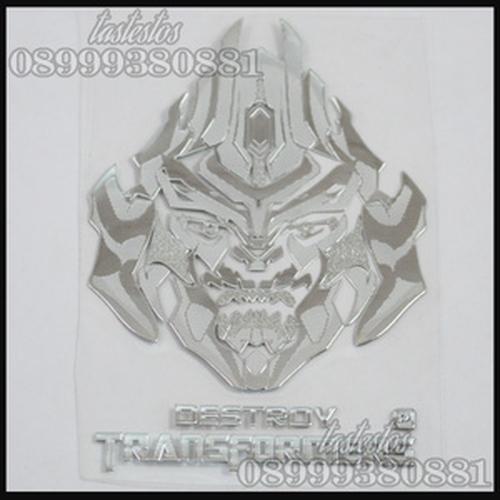 Gambar Sticker Alumunium Transformers ( Pattern Megatron ) dari TasTesTos undefined Tokopedia