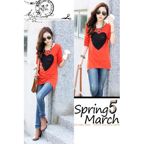 Jual HQ 6953 Long Sleeve Blouse (RED 