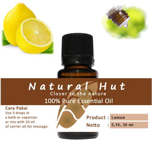 Gambar 100% PURE ESSENTIAL OIL (LEMON) - 30ml dari Natural Hut Jakarta Timur Tokopedia