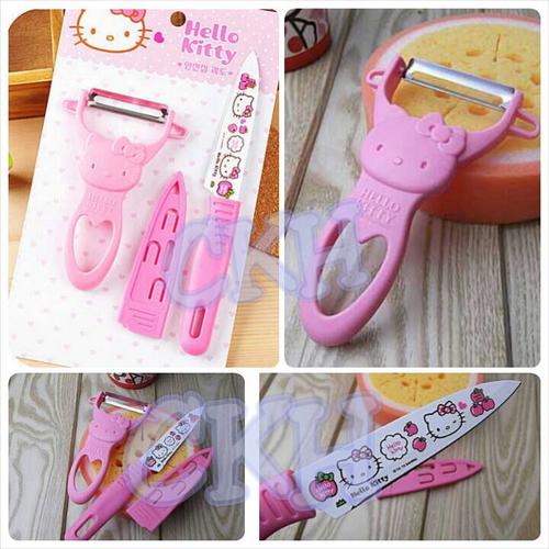 Gambar Pisau set hello kitty (pisau dan pengupas kulit buah & sayur) dari CHINGZ KITTY HOUSE Kota Bandung Tokopedia