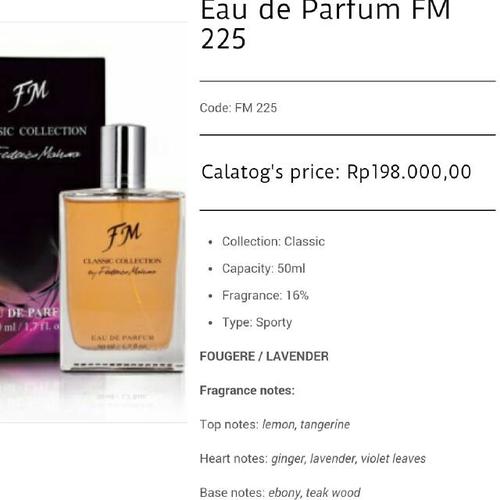Jual Parfum FM 225 (Lacoste - Challenge 