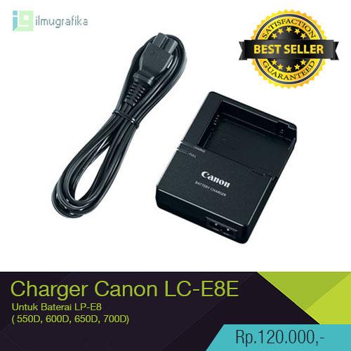 Foto Produk Charger Canon LC-E8E untuk Baterai LP-8E | 500D, 550D, 600D, 650D 700D dari ilmu grafika