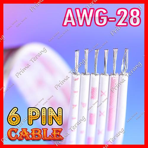 Foto Produk Kabel Pita 6 Pin Flat 6 Jalur Pelangi Cable 6Pin dari Prima Terang