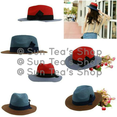 sun hat fedora with ribbon list. Import 