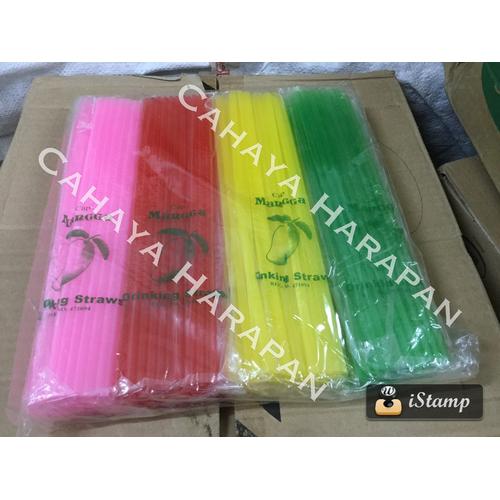 Jual Sedotan Warna Warni CAP MANGGA - Sedotan Plastik EKONOMIS