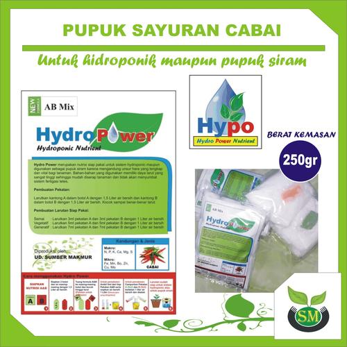 Foto Produk Pupuk Hidroponik AB Mix 250 Gram (Cabai) dari Sumber Makmur (SM)