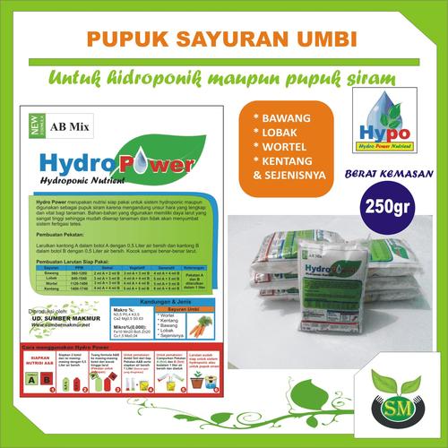 Foto Produk Pupuk Hidroponik AB Mix 250 Gram (Sayuran Umbi) dari Sumber Makmur (SM)