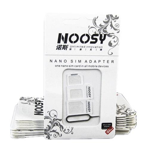 Gambar NOOSY 3 in 1 Nano Micro Standart Tempat SIM Card Adapter Tray Holder - Putih dari lbagstore Kota Depok Tokopedia