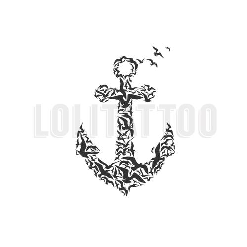 Jual Lolitattoo Temporary Tattoo Anchors Bird Jakarta Utara