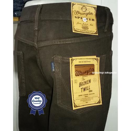 Foto Produk Celana Jeans Branded Wrangler Standar/Regular Coklat 27-32 CO dari Anza Shop
