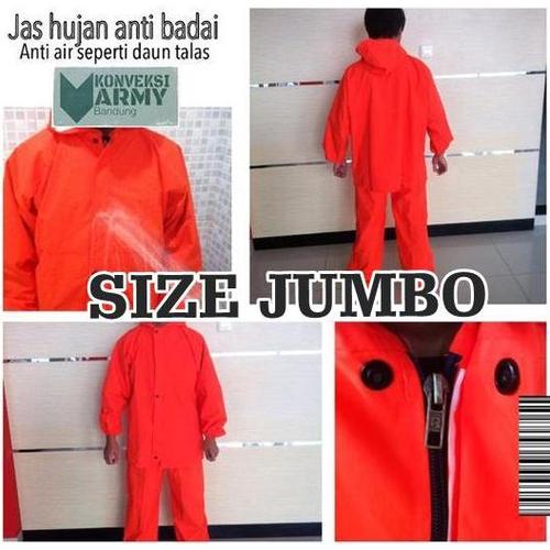 Foto Produk INOVASI TERBARU!!! JAS HUJAN ANTI AIR Seperti Daun Talas SIZE JUMBO! dari konveksi army bandung