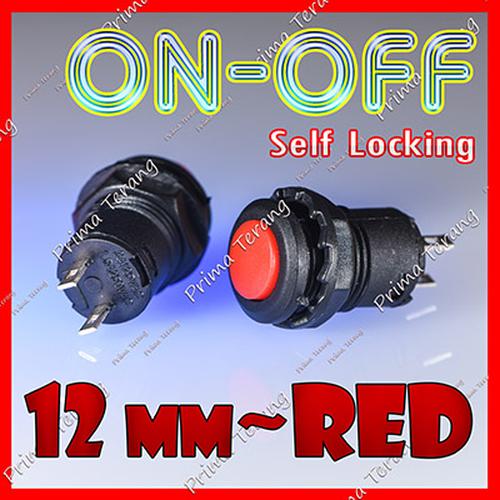 Jual Switch 12mm On-Off Self Locking 2 Pin Saklar On Off Merah - Kota ...