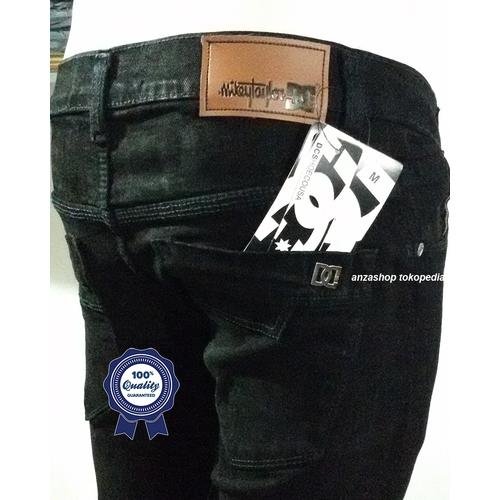 Foto Produk Celana Jeans Branded DC Bandung Pensil/Skinny/Streach Hitam CO dari Anza Shop