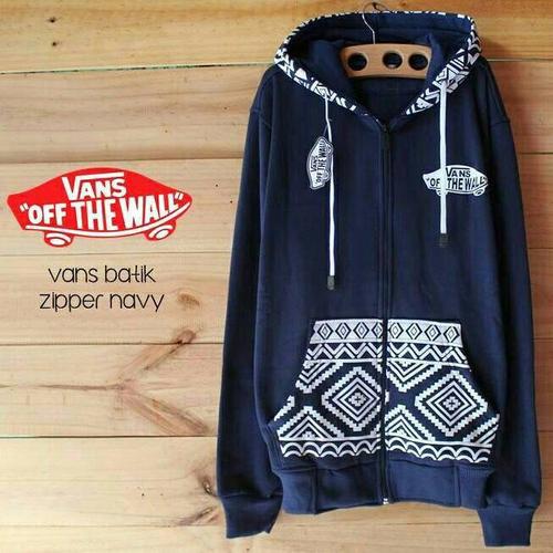 vans blue hooded jacket