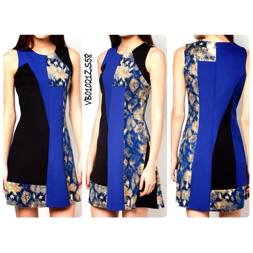 Jual Blue Snake Patern dress - Kota 