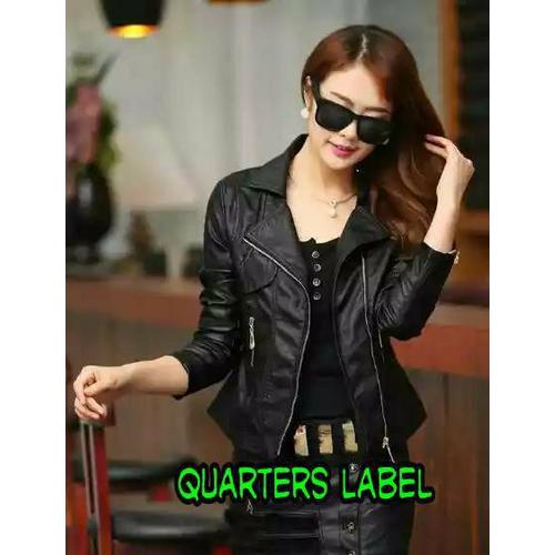 Foto Produk jaket semi kulit wanita style koreA - Hitam, S dari jacket semi kulit