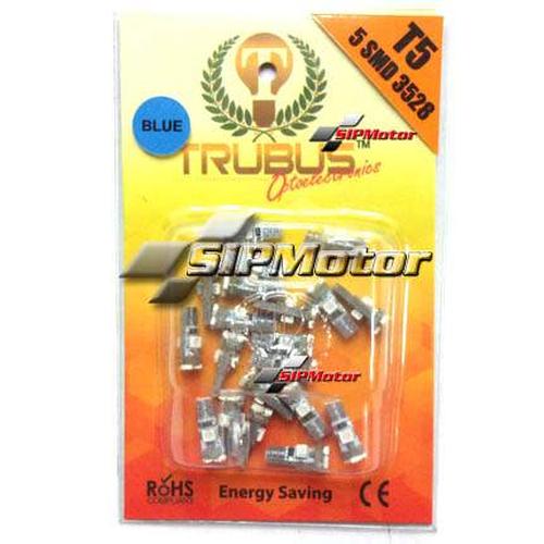 Foto Produk LED T5 5 Titik Biru Trubus Chip Epistar (Speedometer/Panel AC) dari SIPMotor