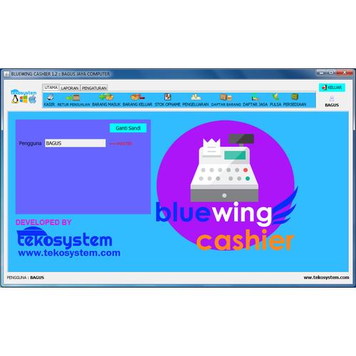 Foto Produk Bluewing Cashier Software Kasir Untuk Windows , Linux , Macintosh dari tekosystem