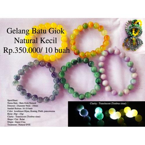 Foto Produk 10 Buah Gelang Batu Giok Natural Kecil dari Vee Jewelry